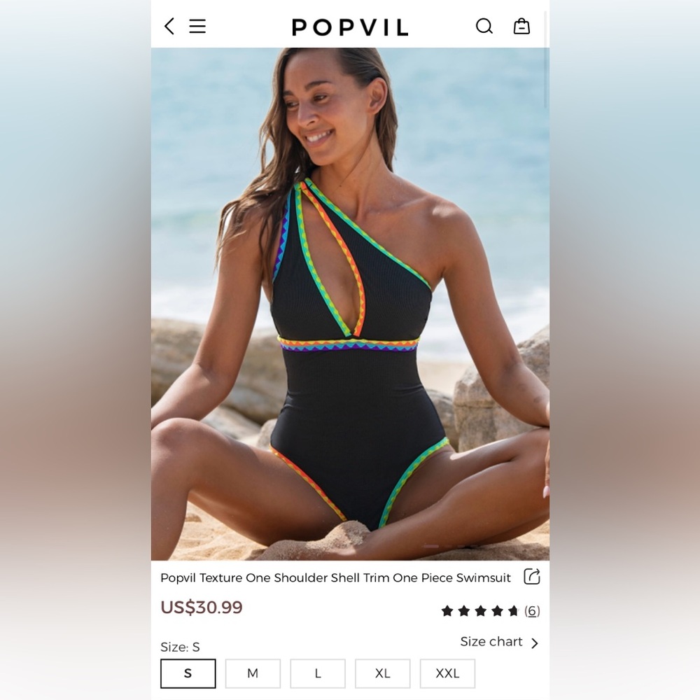 Popvil One-Shoulder Bathing Suit